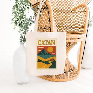 Catan Tote Bag, Settlers of Catan Board Game Bag, Eco-Friendly Gamer Gift, Gamer Tote for Board Game Night