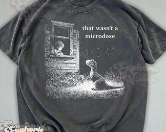 Camiseta "Eso no fue una microdosis de dinosaurio", camiseta gráfica unisex para adultos, divertida camiseta de microdosis, raver, rave