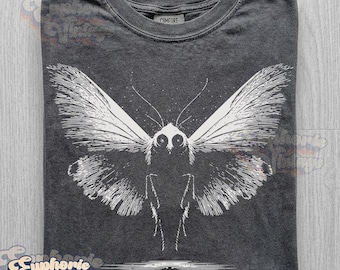 Mothman T-Shirt,Unisex Adult Graphic Tee, Folk Horror Shirt, Mystical Weirdcore