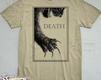 Comfort Colors® Tarot Card Black Cat T-Shirt, Tarot Death Shirt, Halloween Black Cat Tee, Cat Lover Gift