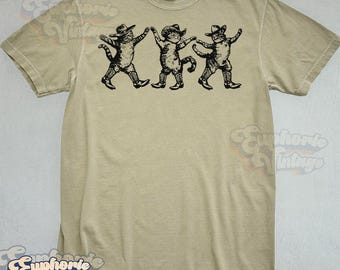 Comfort Colors® Dancing Cowboy Cats T-shirt, Funny Cowboy Cat, Cat Meme Shirt