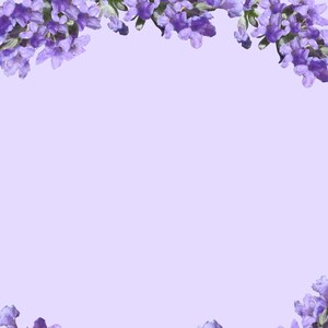 Lavender Floral Stationary Digital Print