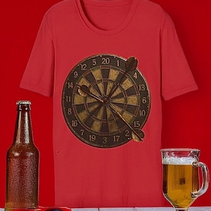 Dartboard Graphic Unisex Softstyle T-Shirt - Perfect for Game Nights, Sports Fans, Gifts for Him/Her, Casual Wear, Unique Gift Idea