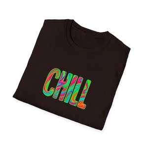 Chill Unisex Softstyle T-Shirt, Casual Wear, Gift for Loved Ones, Valentine&#39;s Day, Heart Design Tee