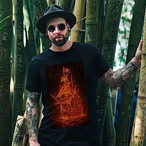 Glowing Vintage Ship Soft Style Tee