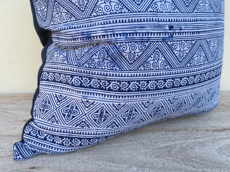 Hmong Textile Batik Made A Piece Of Tradition Costume Boho Bohemian RARE VINTAGE Handmade HMONG Ethnic indigo Pillow Case