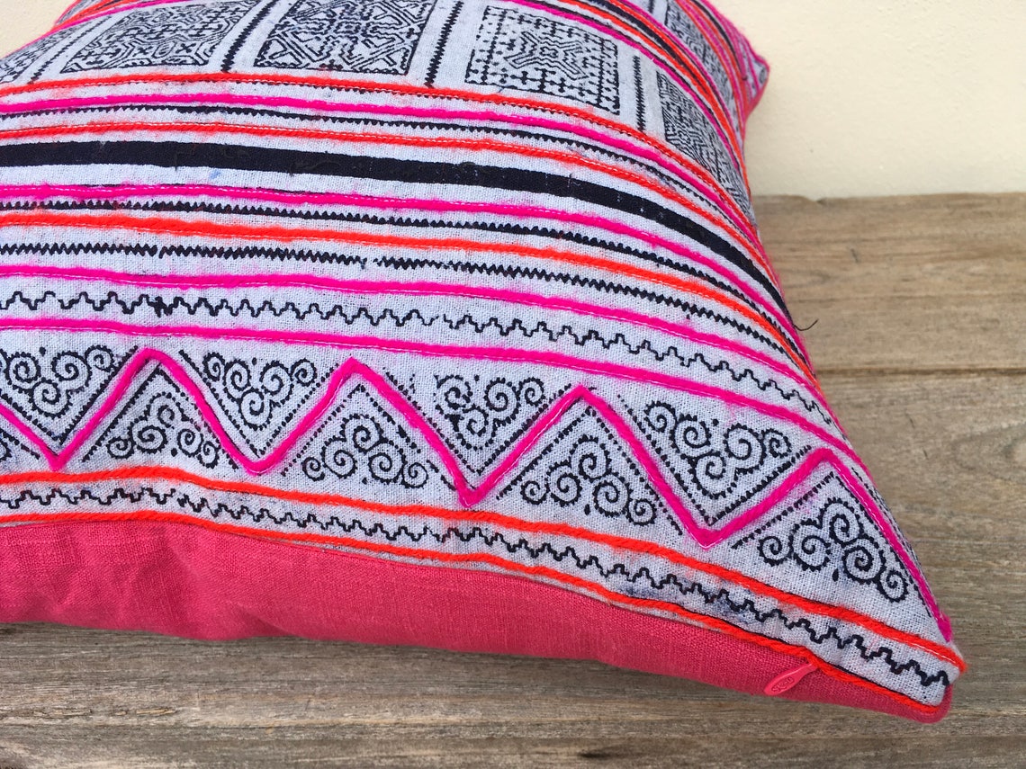 Rare Unique Ethnic Textile Decorative Throw Pillow Case 18 x Etsy