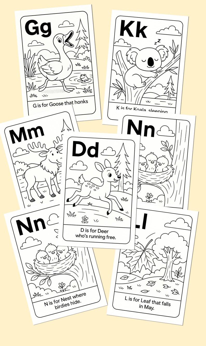 Printable ABC Alphabet Coloring Book for Kids – Digital Download ...