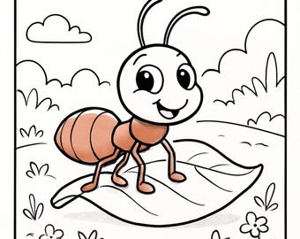 Printable ABC Alphabet Coloring Book for Kids – Digital Download – Learning Letters with Fun Illustrations