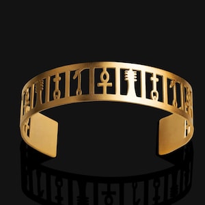 Ankh Choker - Unique Art Deco Design - Ankh key Bracelet - women Bracelets - Available in Silver and Gold - Handmade in Egypt