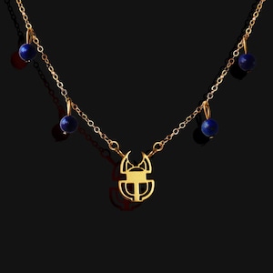 Egyptian Scarab Gold Necklace - Scarab Necklace for Women - Egyptian beetle Necklace - Good luck Scarab