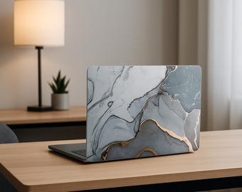 Marmergrijs MacBook-hoesje| Elegante harde laptophoes|  MacBook Air 13/15 inch| MacBook Pro 15/13/13/16| Op maat gemaakte MacBook-hoes