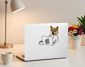 Funny Shiba Dog MacBook Pro Case | Meme Laptop Cover with Coffee| Laptop Sleeve/Skin| MacBook Air 13/15 Inch| MacBook Pro 13/14/15/16