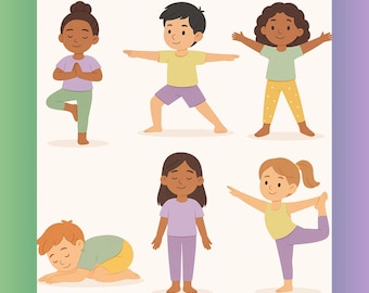 Cartões de Yoga para Crianças – Posturas da Ilha da Batalha, Atividade de Atenção Plena! (Imprimível)