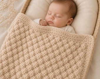 Easy Chunky Baby Blanket Crochet Pattern Beginner Friendly Cozy Gift DIY