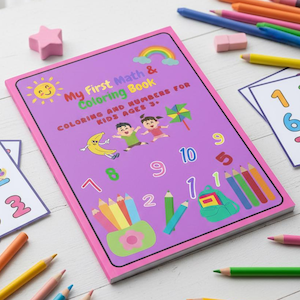 Big Math and Coloring Workbook for Kids 150 Pages Printable Counting Numbers Preschool Kindergarten Activities