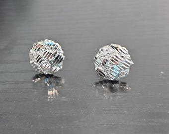 CLASSIC NUGGET EARRINGS-925 sterling silver, push-back, women earrings, men earrings, urban style.