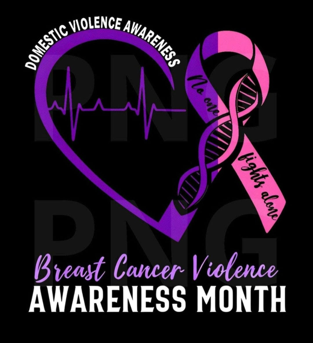 Domestic Violence and Breast Cancer Awareness Month Design - Etsy