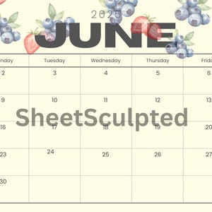 June 2025 Calendar Cute