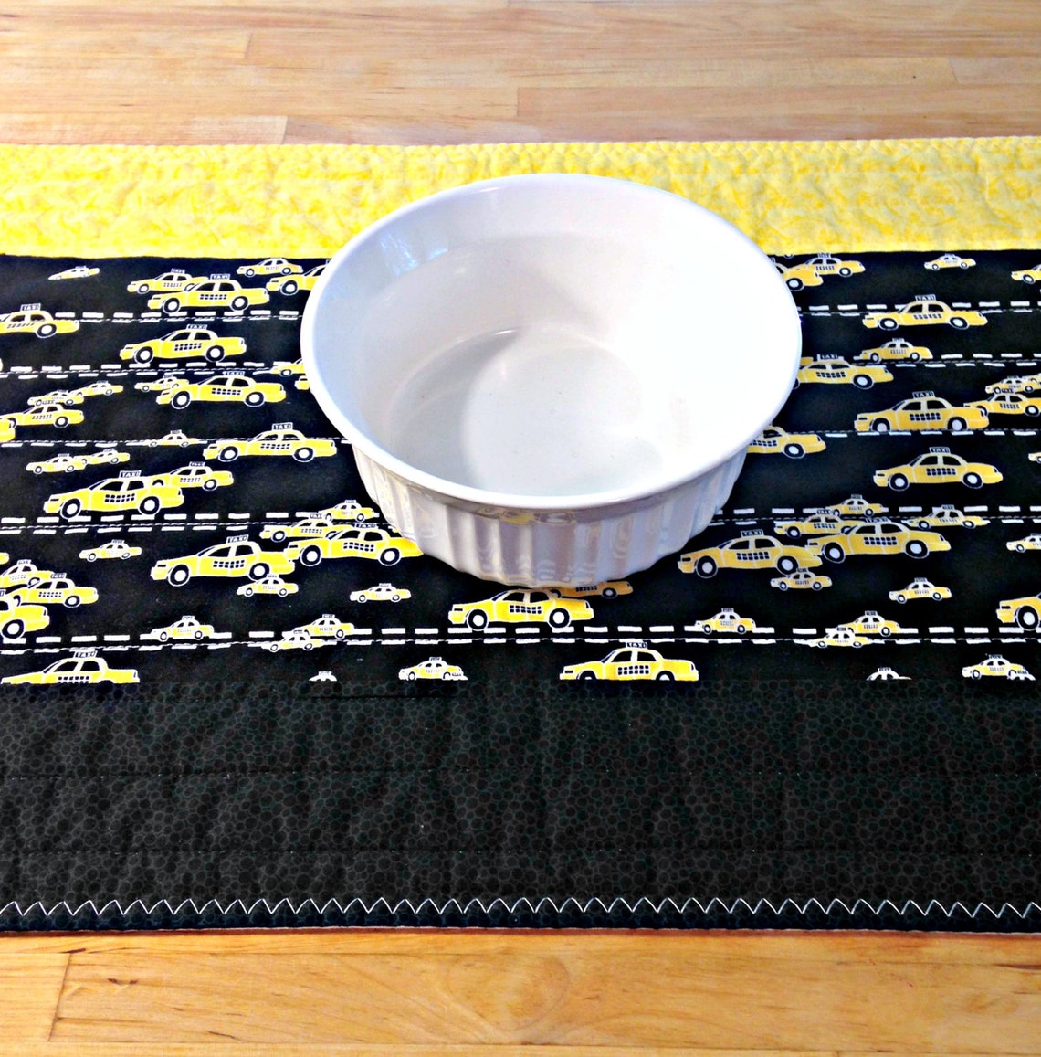 Quilted Placemats Fabric Placemat Yellow and Black Etsy