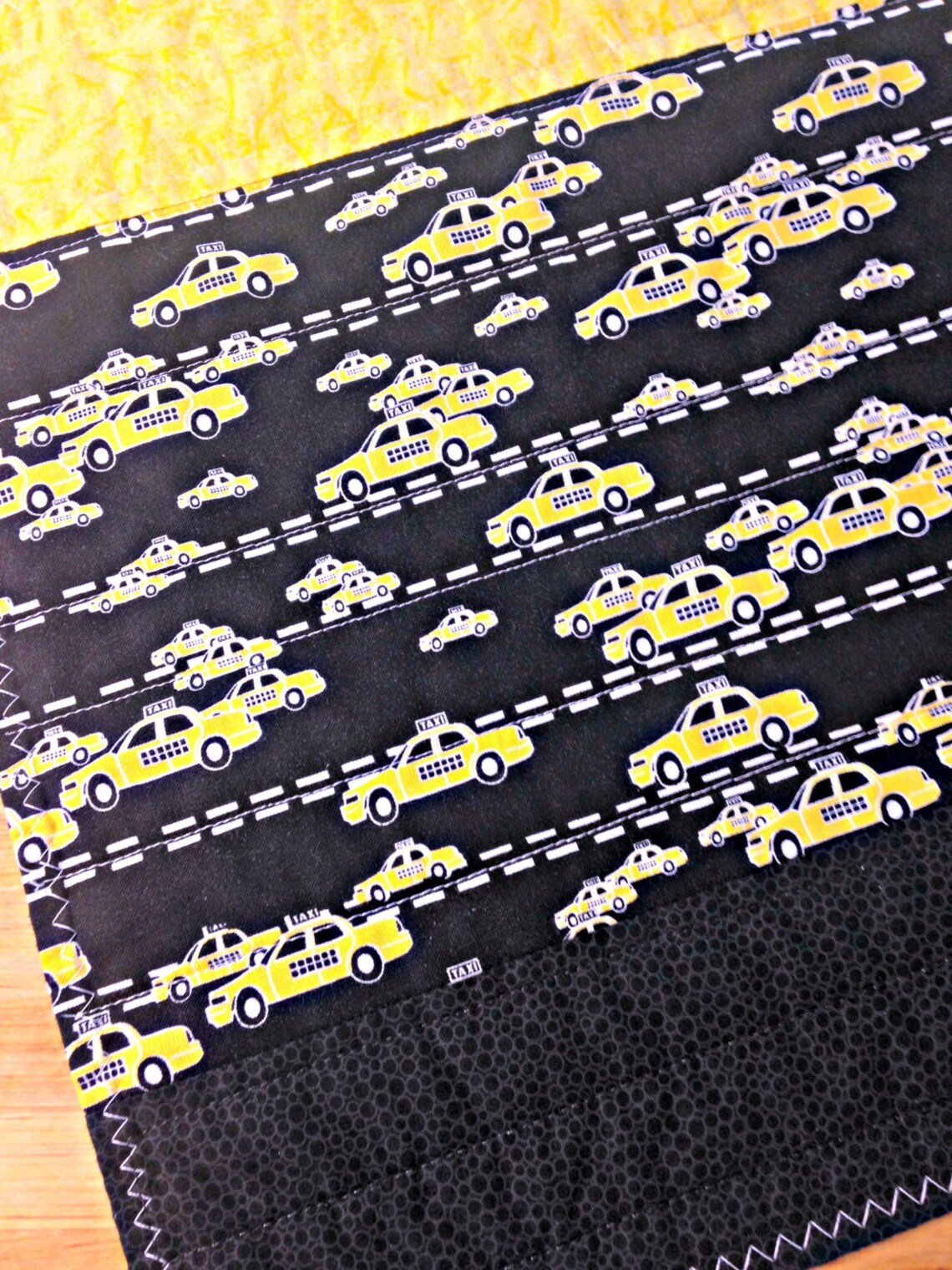 Quilted Placemats Fabric Placemat Yellow and Black Etsy