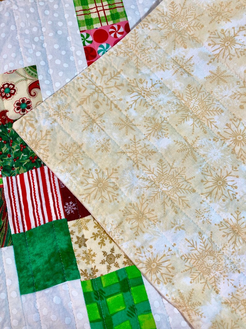 Christmas Table Runner Modern Christmas Table Runner Quilted Etsy