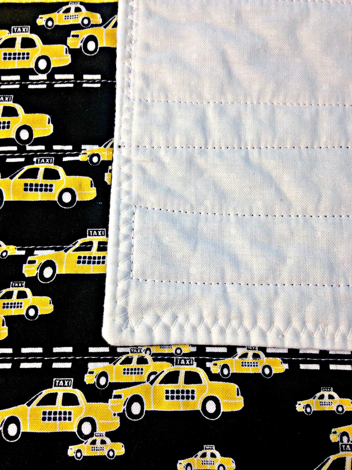 Quilted Placemats Fabric Placemat Yellow and Black Etsy