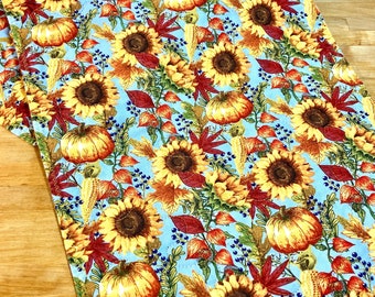 Quilted Thanksgiving Table Runner: Autumn Harvest Decor (11x33)