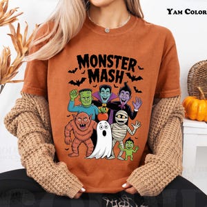 Retro Halloween Shirt, Comfort Colors Shirt, Monster Mash Shirt, Vintage Ghost Halloween Tee, Graphic Monster Shirt, Monster Tee