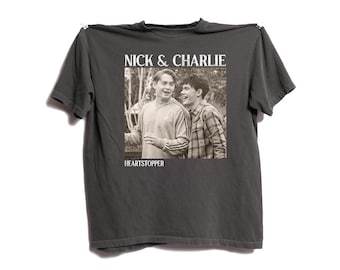 Heartstopper Nick & Charlie Shirt, Comfort Colors Tee, Retro TV Serie
