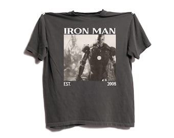Camiseta retro de la película Iron Man, superhéroe, unisex