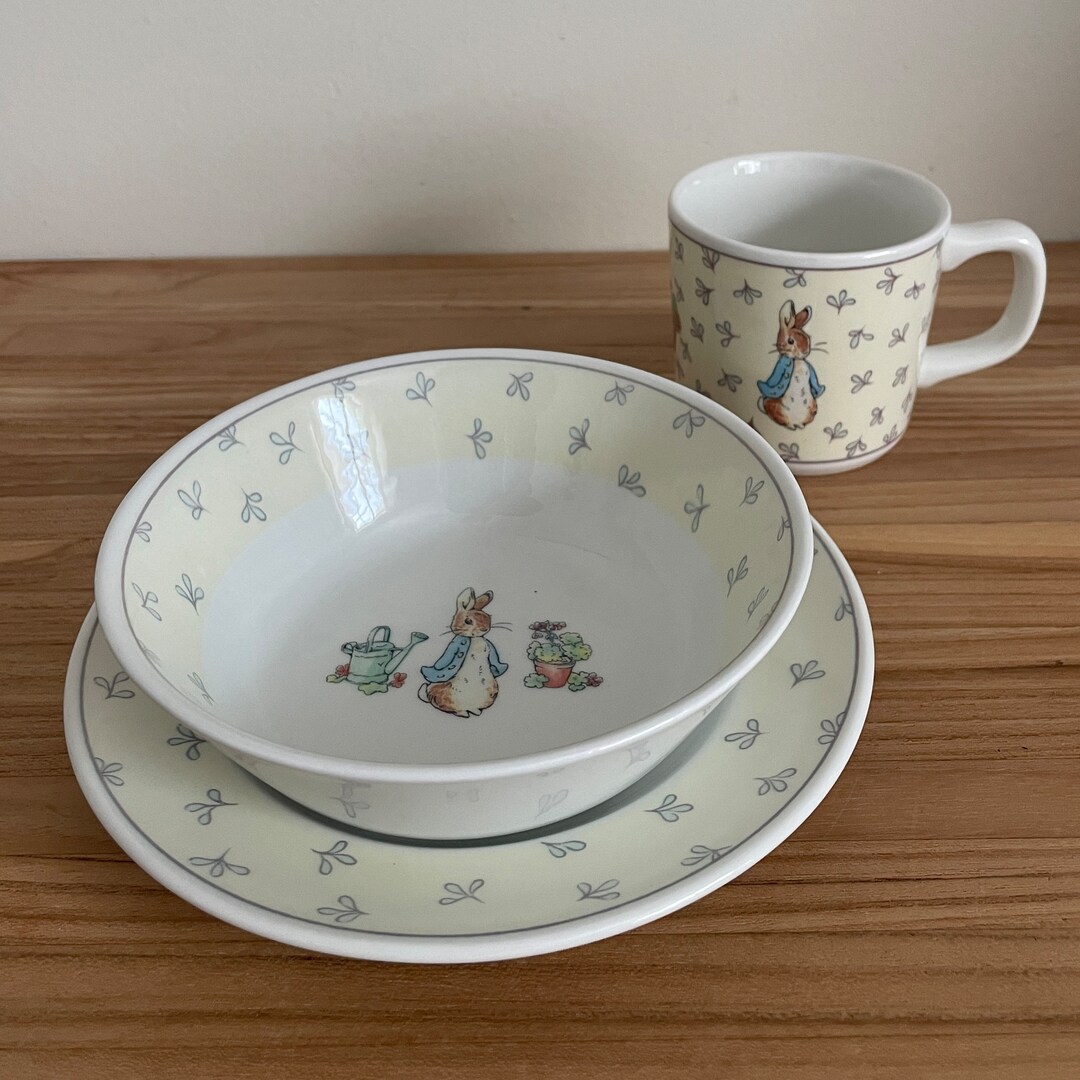 Vintage Wedgwood Peter Rabbit Childs Dish Set Beatrix Potter, 1990s Etsy