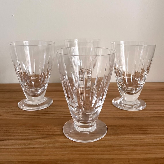 4 Vintage Cut Crystal Juice Glasses Affordable Luxury Etsy