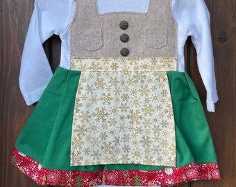 6 month long sleeve Christmas dirndl