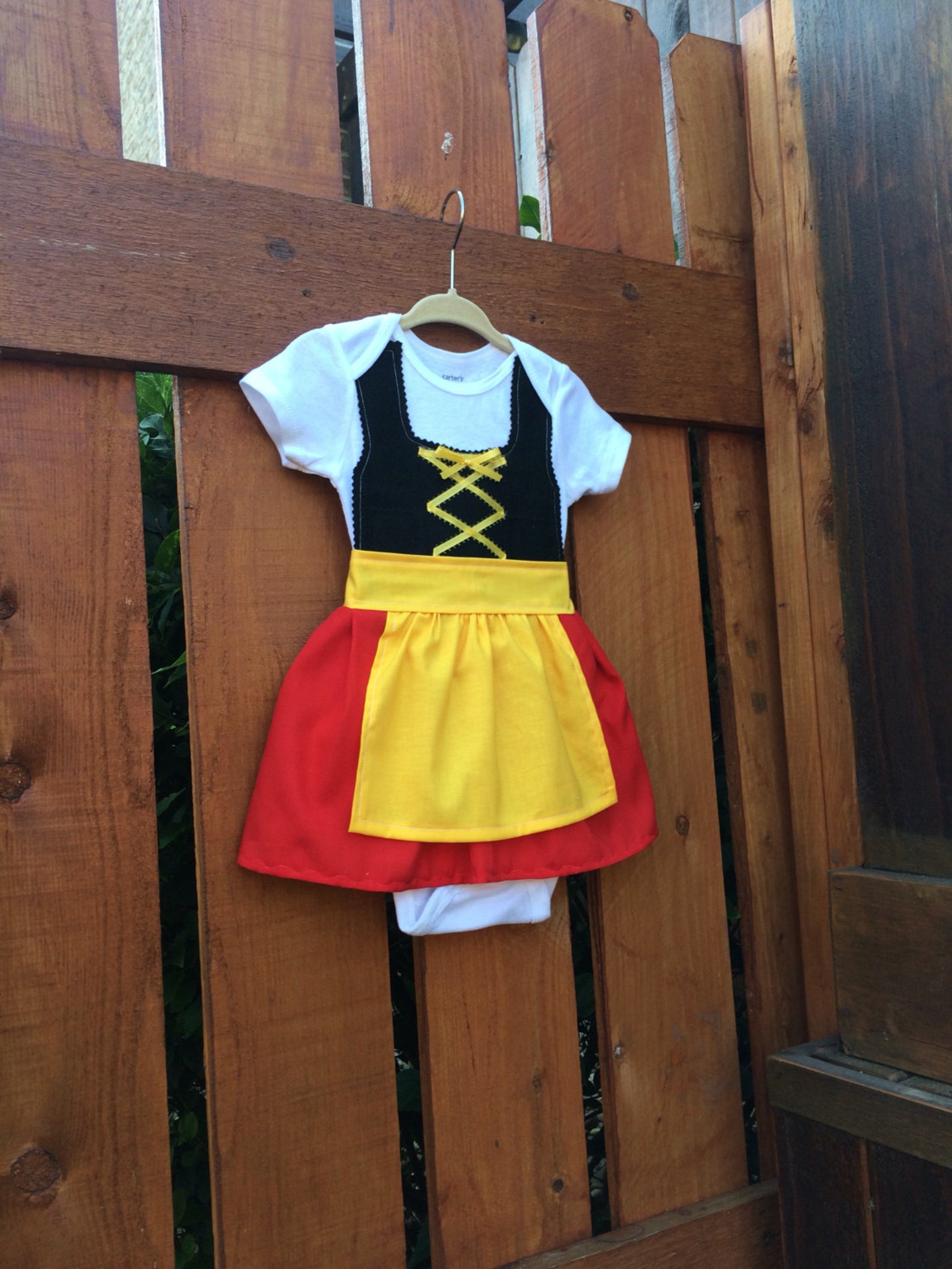 Baby, Toddler, Young Girl sized dirndl in German colors (Oktoberfest dirndl)