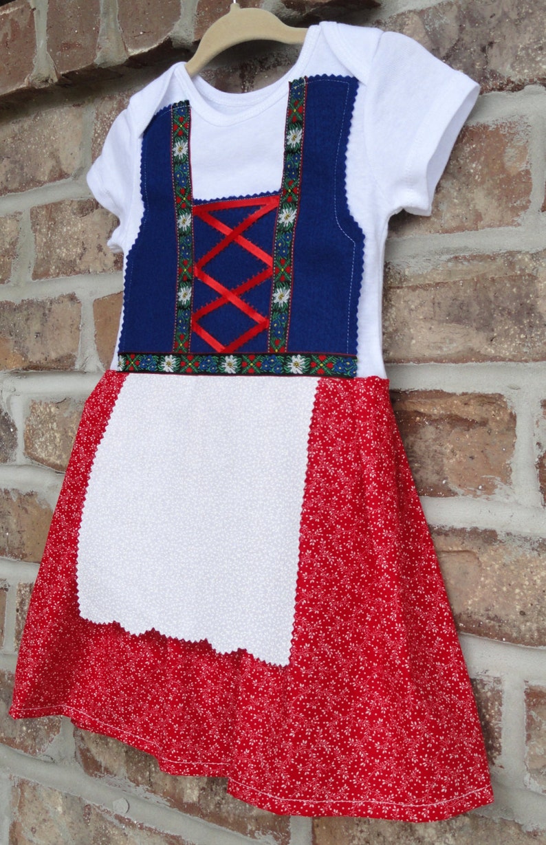 Edelweiss flower baby, toddler, young girl dirndl Oktoberfest dress image 4