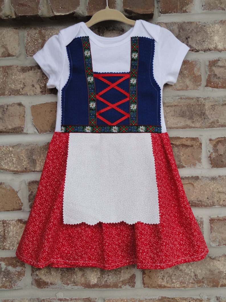 Edelweiss flower baby, toddler, young girl dirndl Oktoberfest dress image 3