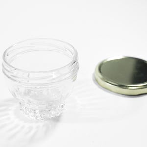 Glass Jar with Gold Tin Lids 5.5 oz / 156 ml for Food, Jam, Creams, Lotions, Powders, Glitters, and more... (Pack of 24)