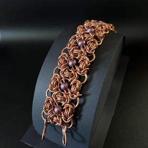 Piano Wire Byzantine Chain Bracelet, Handmade Music Jewelry, Unique Gift for Pianist