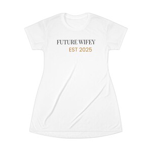 未来の妻のためのTシャツドレス | 花嫁への贈り物、婚約祝い、結婚式の準備、ブライダルパーティードレス、カジュアルサマードレス