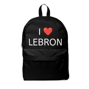 I  LEBRON Unisex Classic Backpack - Sports Bag, Gift for Fans, School Backpack, Trendy Accessory, Personalized Gear