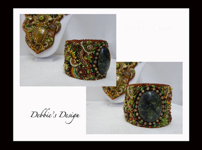 Women's Hand Beaded Cuff Bracelet334 Handmade Beaded Cuff Etsy