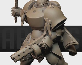 Heavy Gunner | Bite the Bullet | Ashen Armies | Trench Crusade | 32mm | Miniatures | Grimdark | Wargaming | Resin Printing