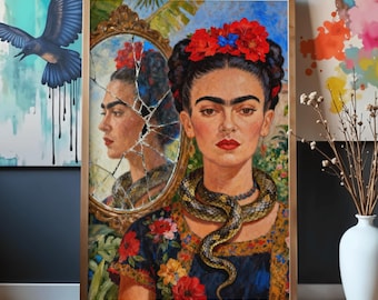 Frida Kahlo Wall Art Poster Feminist Art Print Vintage Modern Wall Decor Gift