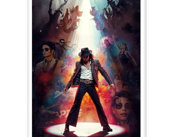Michael Jackson Mystic Dance Poster – King of Pop Spotlight – Framed Wall Decor – MJ Fan Gift