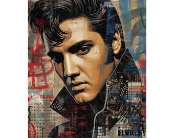 Elvis Presley Poster Wall Art - Music Lovers - Retro Wall Art Home Gift