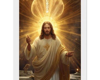 Jesus Image Poster - Jesus Artwork - Religious Spiritual Wall Art - Gift for Easter