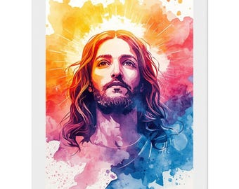 Poster di Gesù Cristo - Stampa artistica Cristiana da parete - Decorazione spirituale e religiosa