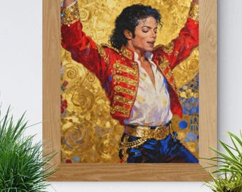 Michael Jackson Klimt Poster – Golden Icon – Art Nouveau – King of Pop Art Print