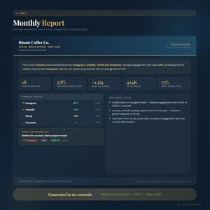 Social Media Content Planner | Content Calendar Engagement Tracker Client Report Generator | Instant Download image 5